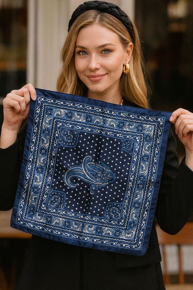Flr40 Patterned Women's Scarf 50X50 cm