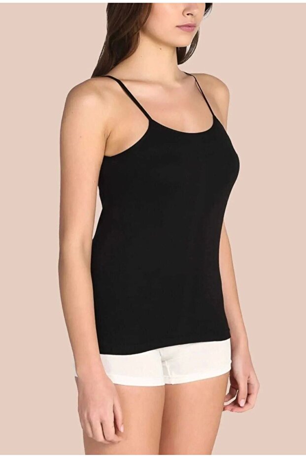 Modal Cotton Undershirt with Thin String Straps Md - 5