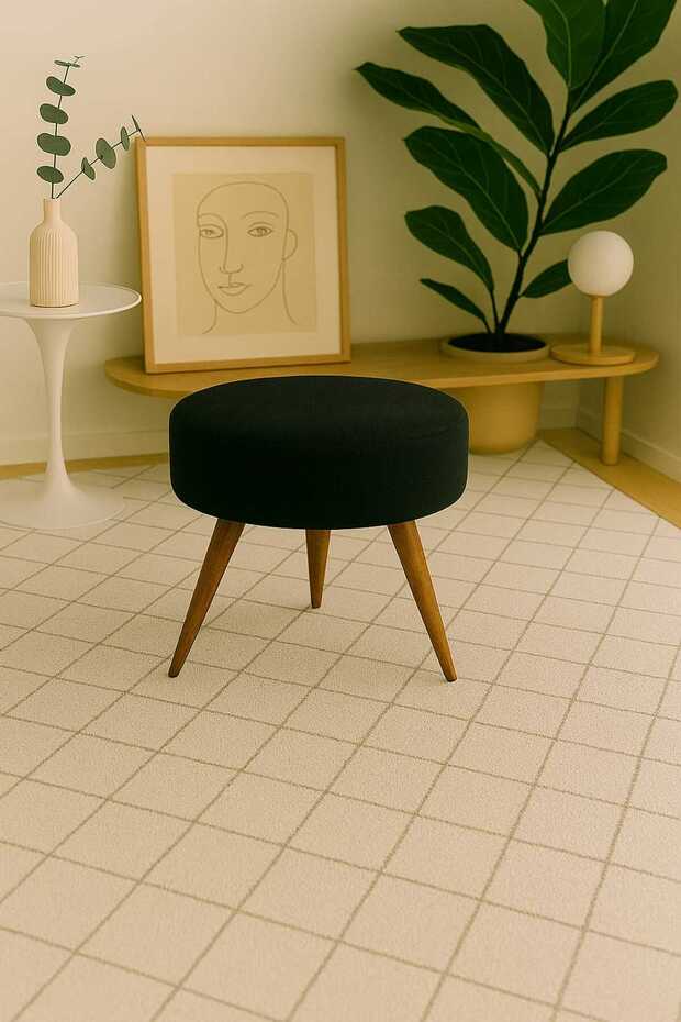 Teddy Oval Peluş Puf Bench - 1