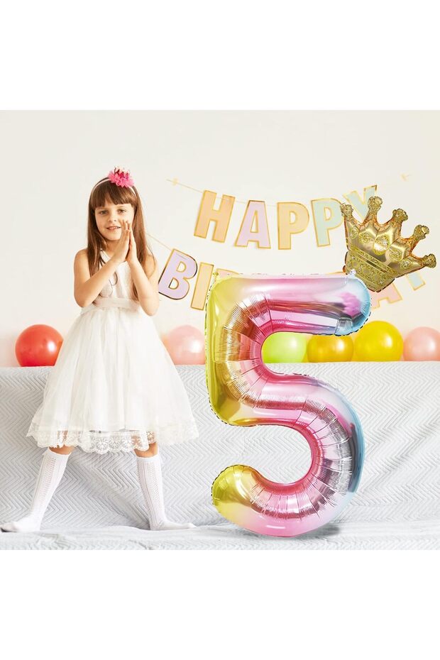 Balloons for different occasions numbers, 5, 101cm - 6