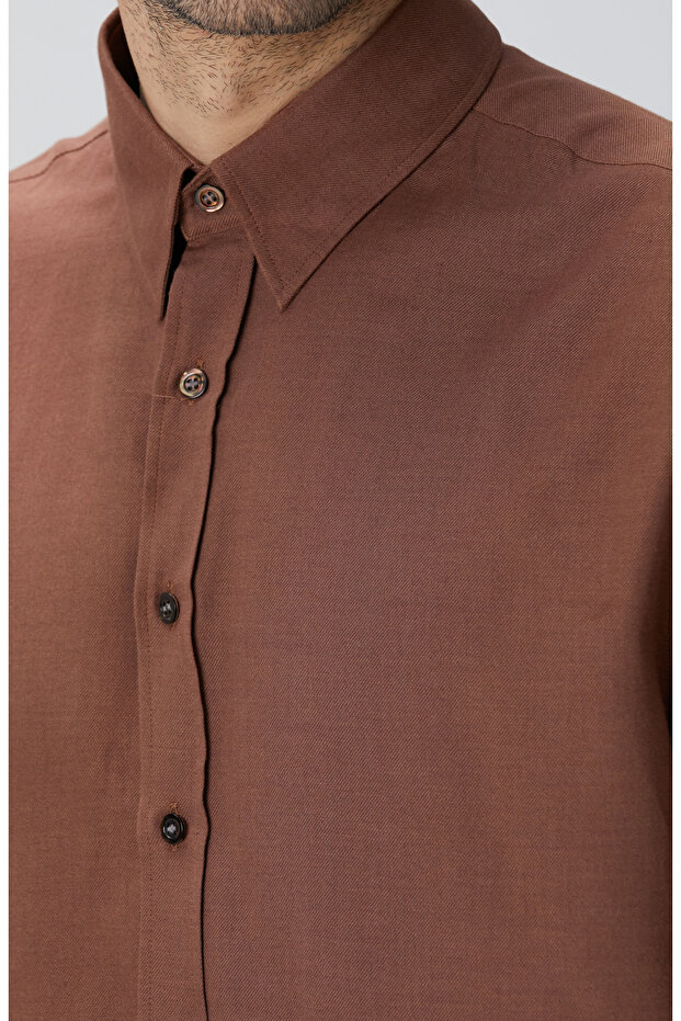 Kiremit Flanel Comfort Gömlek - 6