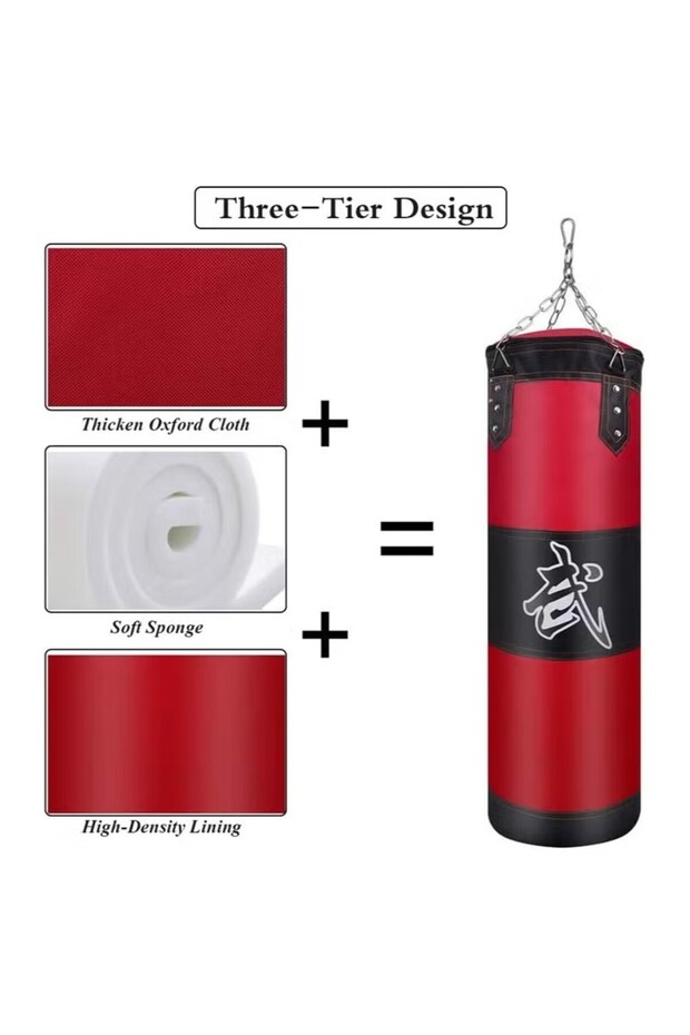 Professional Empty Punching Bag Set with 2 Different Sizes 120cm/80cm - 4
