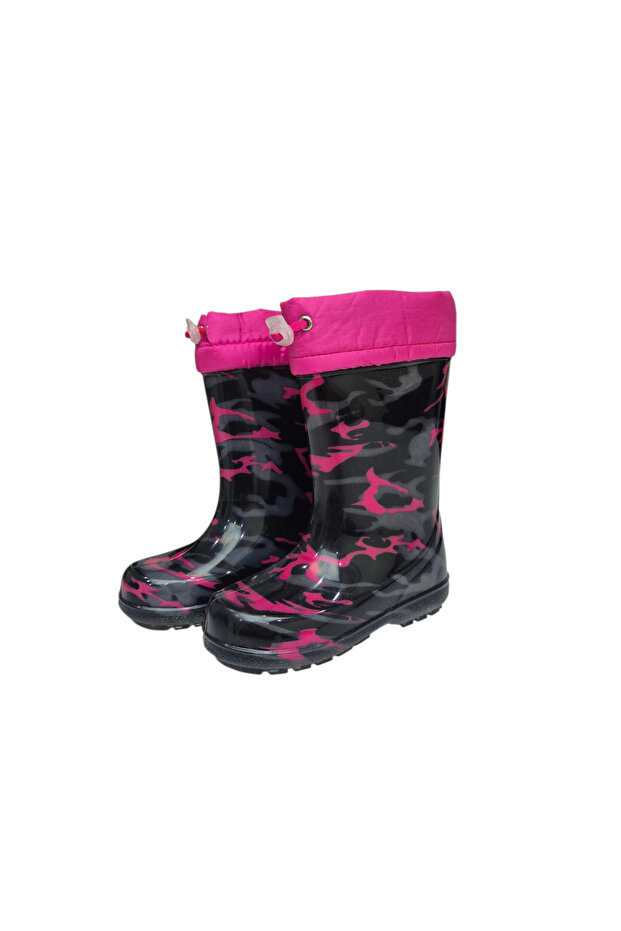 Winter Fur Children's Rain Boots – Waterproof – Non-Slip Sole