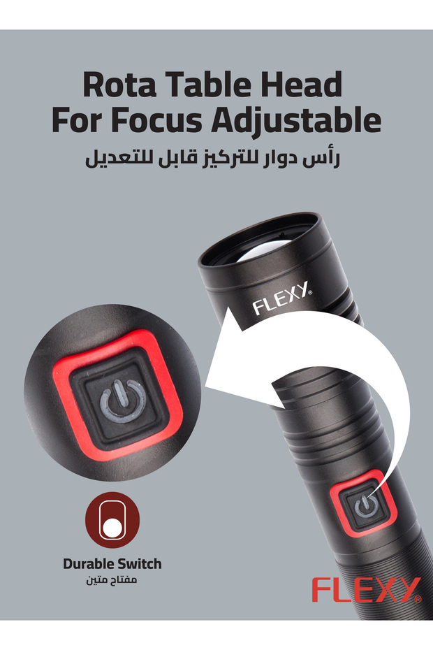 20W Rechargeable Laser LED Flashlight, Zoomable, 2000 Lumens, 5000mAh, 600m Range, 3 Modes - 7