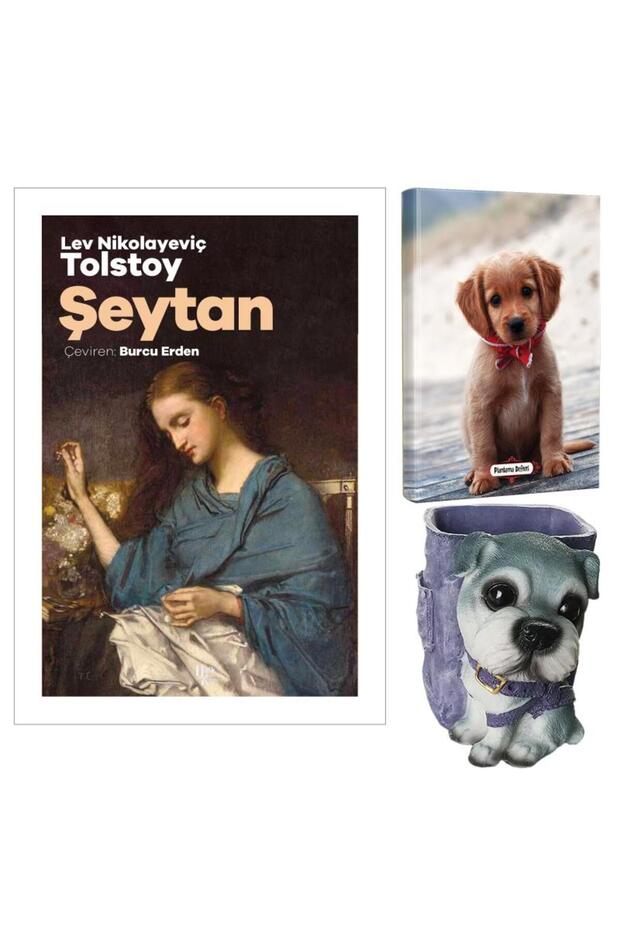 Şeytan - Tolstoy and Decorative Dog Pen Holder - Innocent Dog Planning Notebook