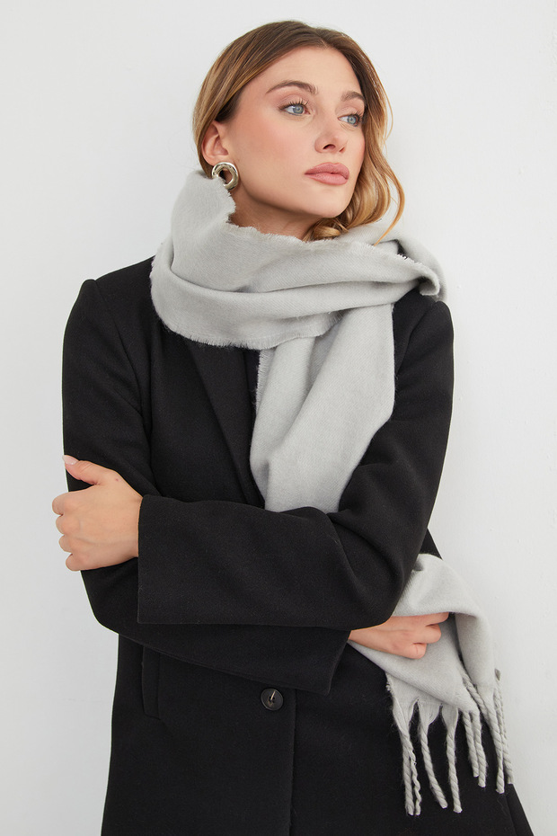 Basic Püsküllü Şal - 5