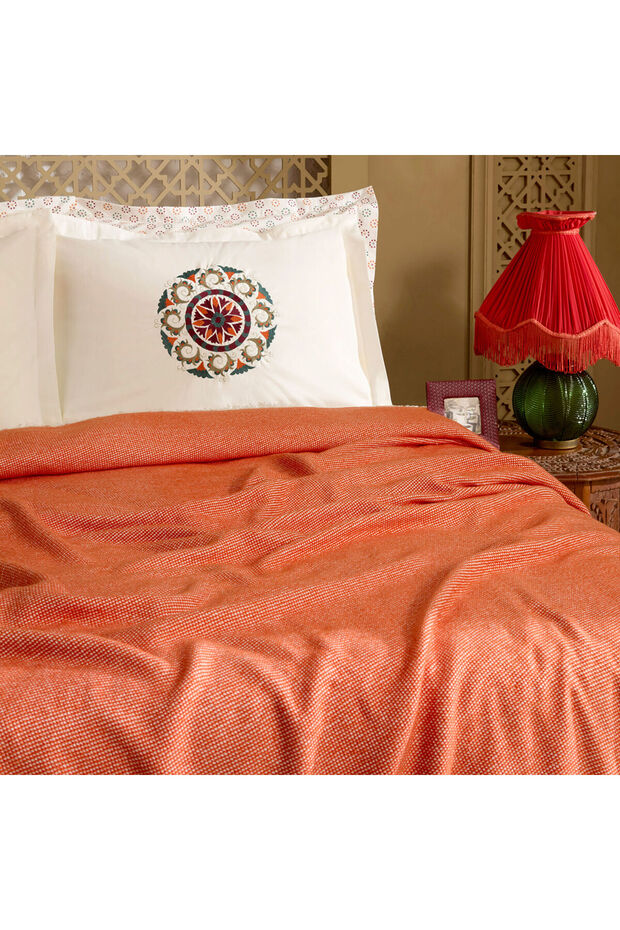 Andalisa 100% Cotton Embroidered Double Nish Set Burgundy