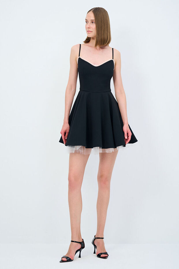 Askılı Mini Elbise - 5