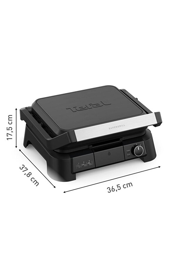 SuperGrill 3in1 6 Dilim Kapasiteli 2000 Watt Barbekü Izgara ve Tost Makinesi - Siyah - 7