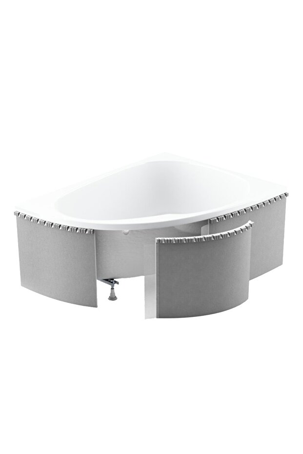 Styrofoam casing for semicircular corner bathtubs - 1