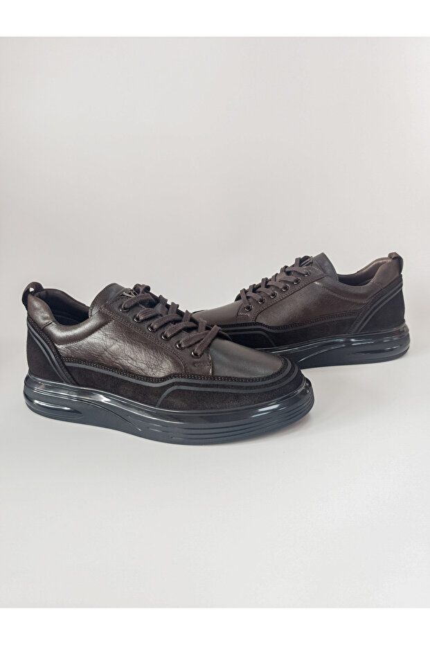 Men's Genuine Leather Lace-Up Rubber Sole Comfortable and Stylish Classic Shoes