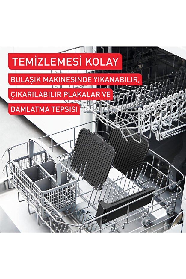 SuperGrill 3in1 6 Dilim Kapasiteli 2000 Watt Barbekü Izgara ve Tost Makinesi - Siyah - 6