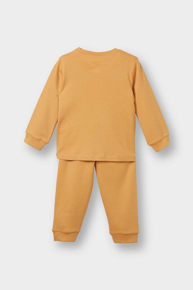 Erkek Bebek Pijama Takımı Aslan Baskılı Uzun Kollu Üst Uzun Alt F0551A525AU - 4