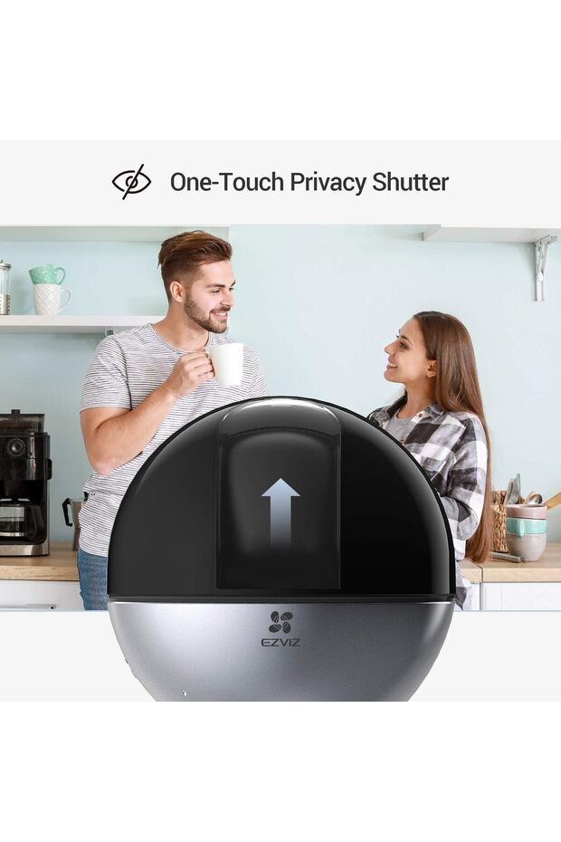 كاميرا مراقبة C6W، كاميرا ذكية تعمل بالواي فاي، كاميرا منزلية بدقة 4 ميجابكسل مع خاصية كشف الحركة، وتتبع تلقائي للتكبير والتصغير - 4