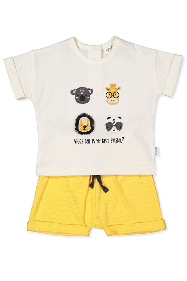Jakarli Single Jersey Shorts 2-Piece Set (Bobby and Me) Yellow