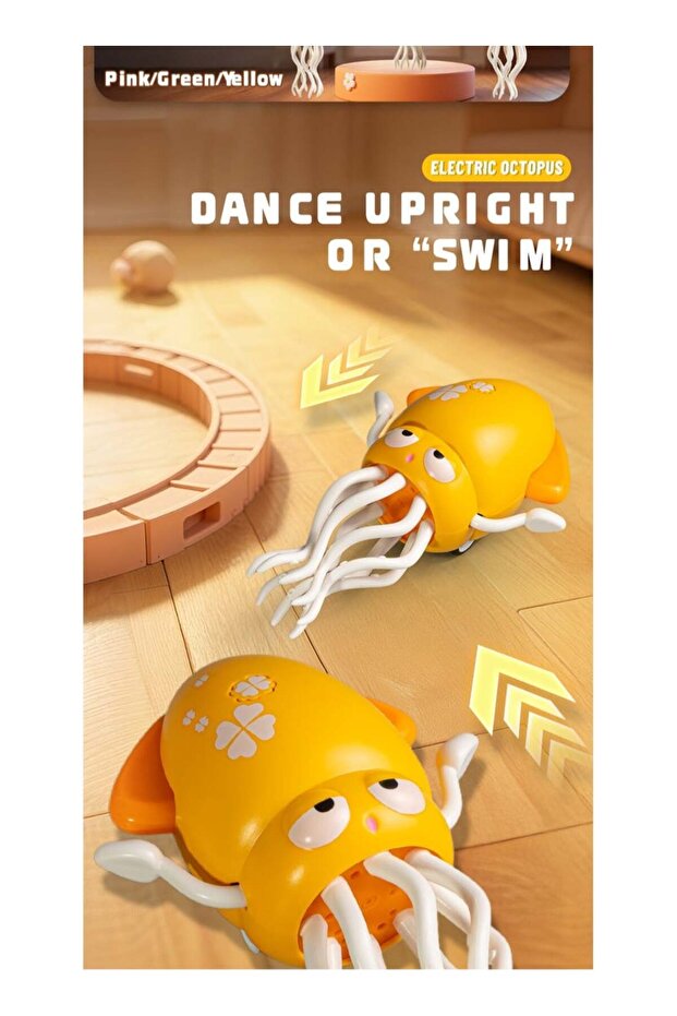 لعبة الأخطبوط الراقص الكهربائي، الأخطبوط الزاحف الراقص الذي يتجنب العقبات تلقائيًا - 4