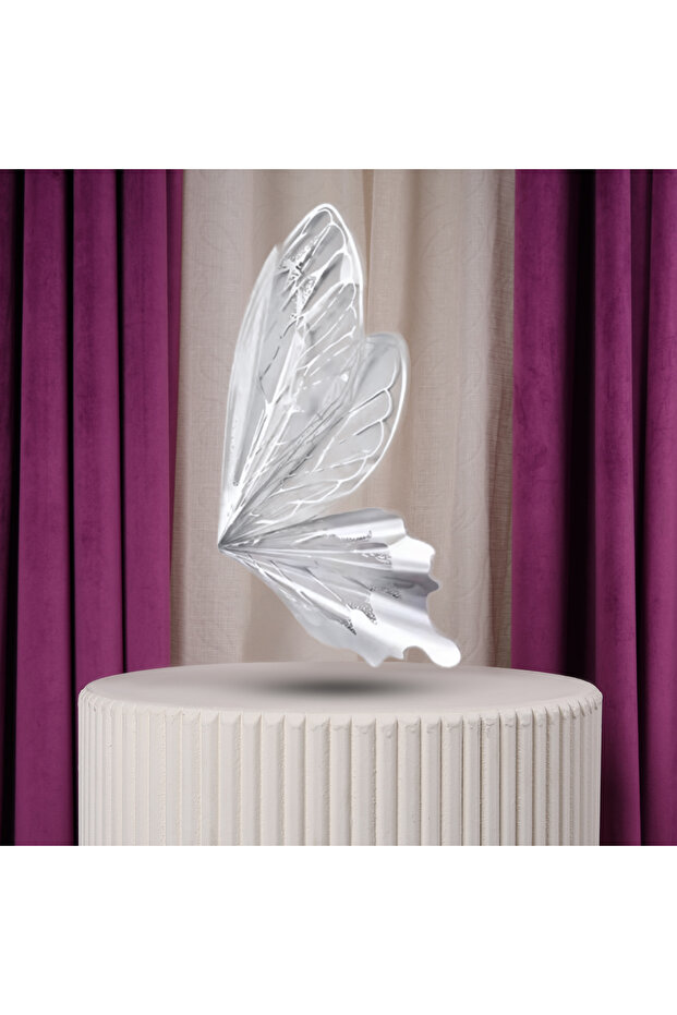 Silver plastic butterfly packaging, 40 pieces - 1