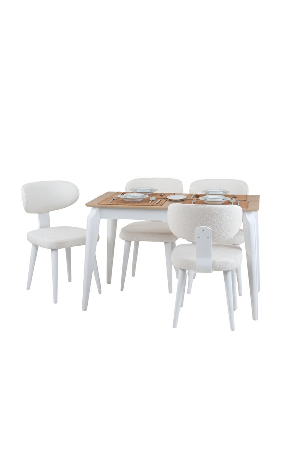 70X120 Mutfak Masası Atlas Serisi Balkon Masası (Sadece Masa)-Ceviz/Beyaz 70 x 120 - 7