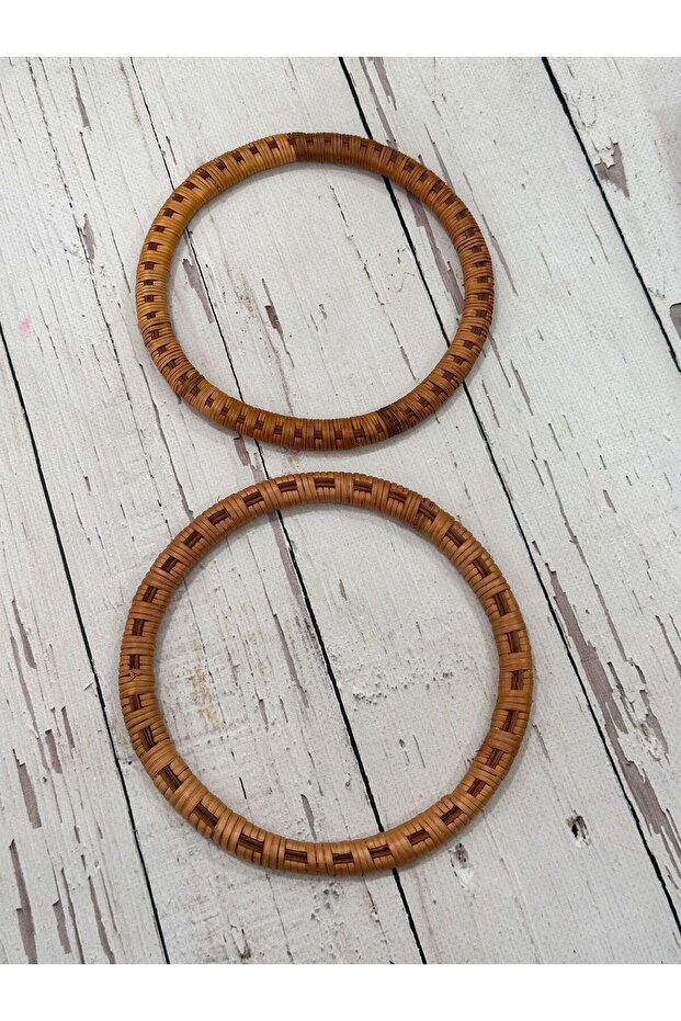 Gerçek Bambu Çanta Sapı İnce Örgülü Model 1 Çift - 1