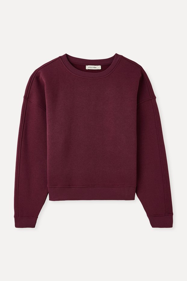 Women's Navy Blue Loose Fit Crew Neck Sweatshirt