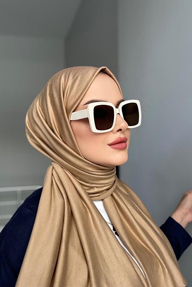 Combed Cotton Shawl Caramel