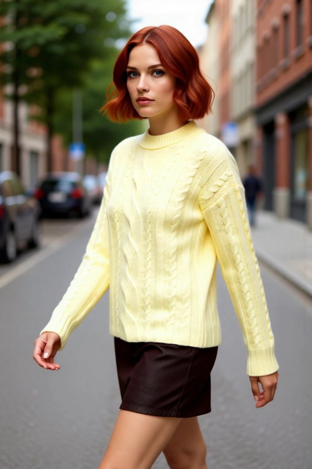 Women's Regular Fit Hair Knit Sweater Offers Comfort and Elegance in Cold Weather.