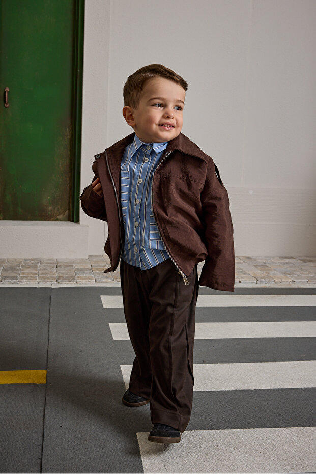 Apoletli Bomb Jacket Brown