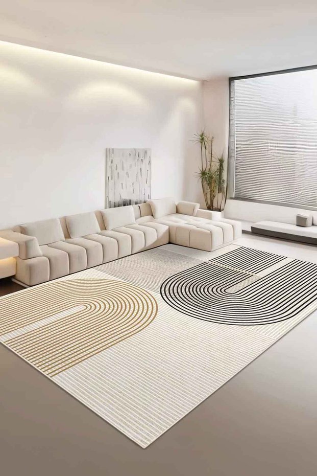 Digital Non-Slip Washable Dark Gray Living Room Rug Kitchen Rug Corridor Rug Runner Rug