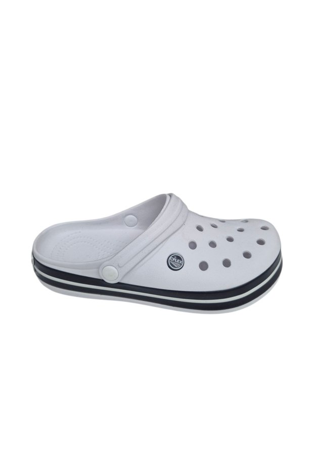 White Unisex Cross Hole Slippers - Lightweight and Comfortable Summer Casual Garden Slippers