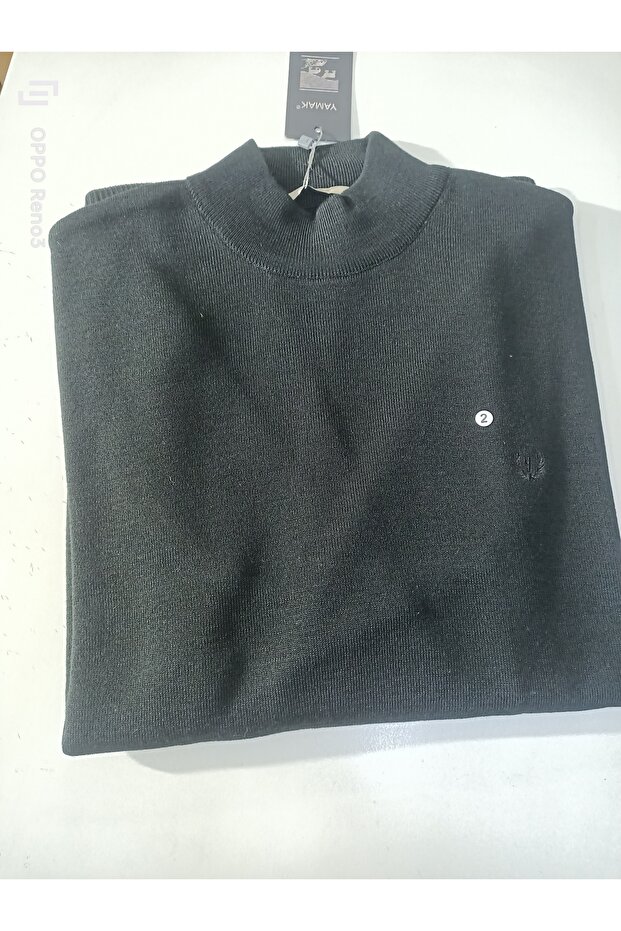 Yamak Knitwear Steel Mesh Woolen Half Turtleneck Sweater