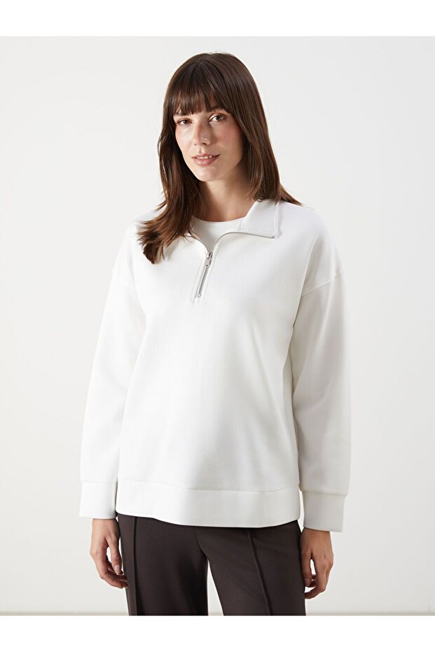 Lcw Comfort Stand Collar Women's Sweatshirt