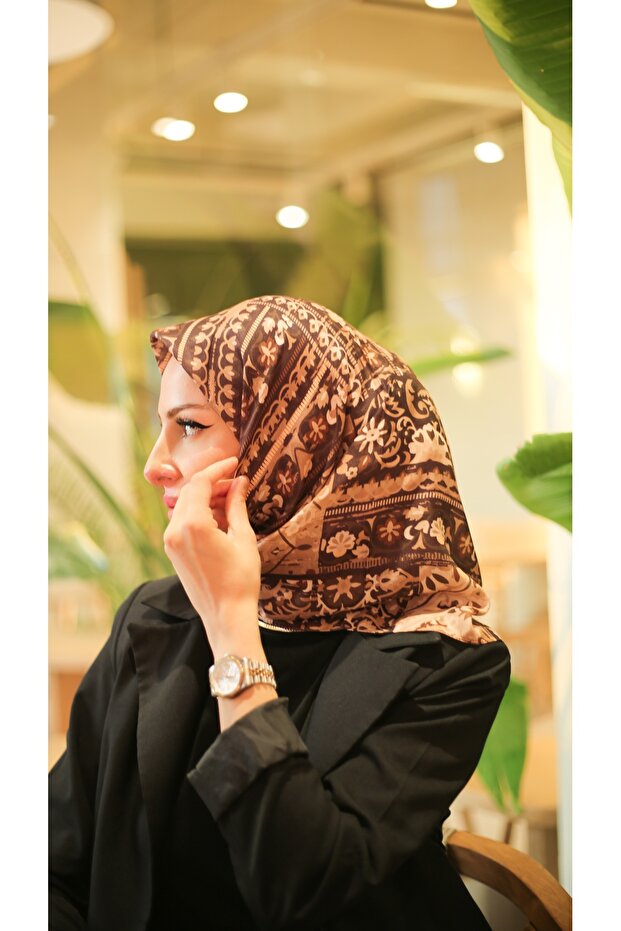 وشاح قطني مستورد بنمط اليشم - 3