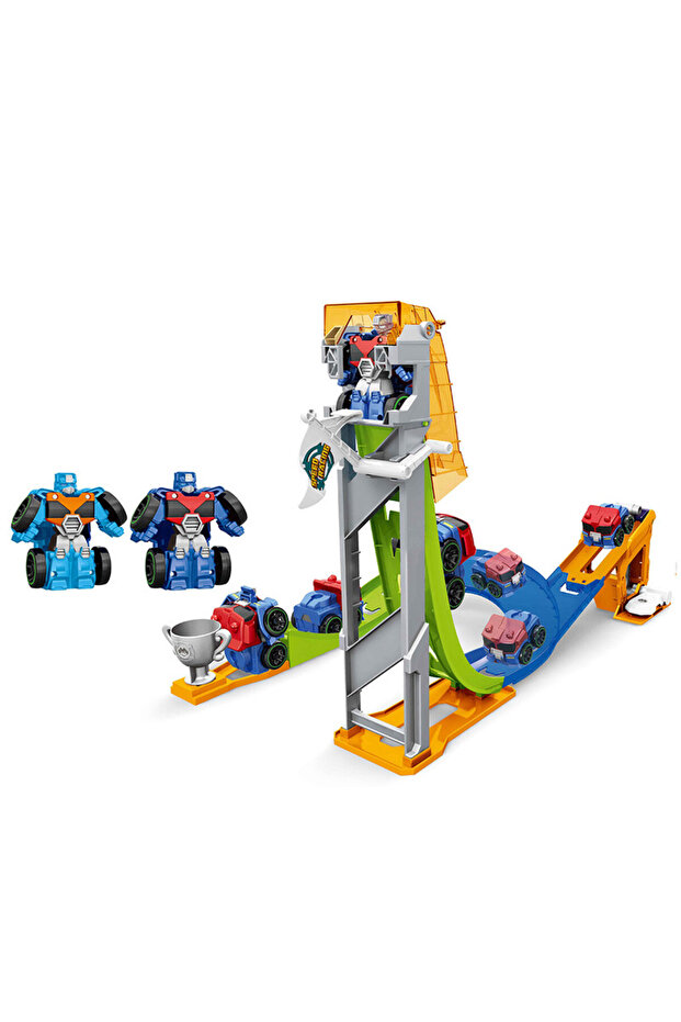 Robot Deformation Track Set – Transforming Car to Robot Launch Playset - 2