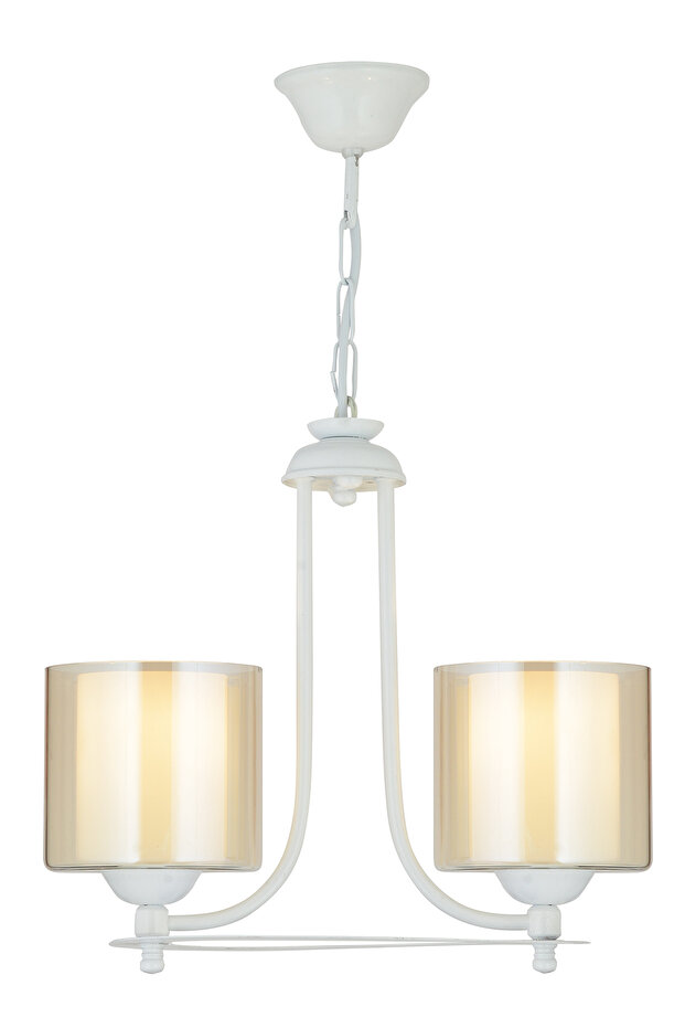 2'li Beyaz Lalezar Çift Camlı Lüks Yukarı Bakan Modern Avize - 2