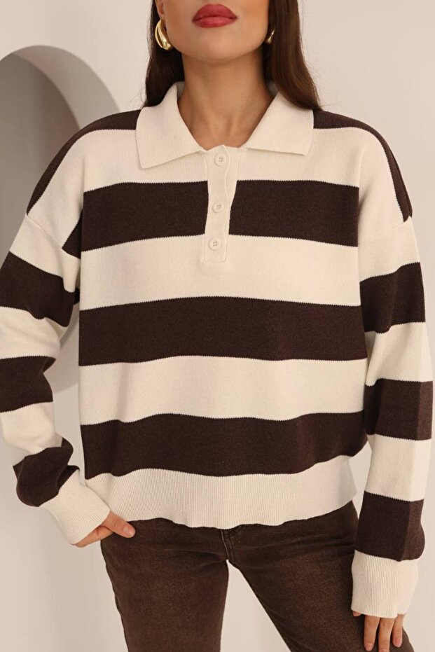 Çizgili model kazak - 4