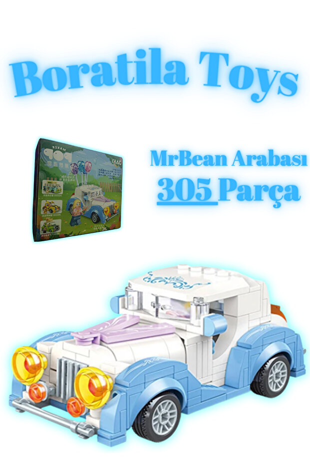 Blue Car Building Toy Construction Toy 305 Pieces
