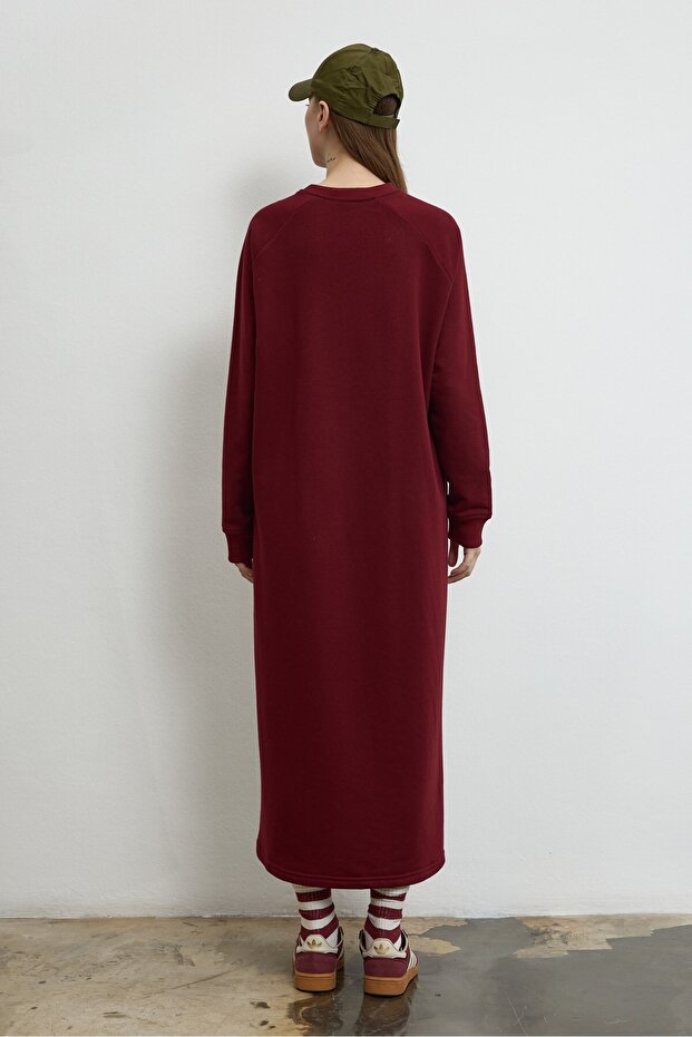 Nora Sweatshirt Elbise Bordo - 7