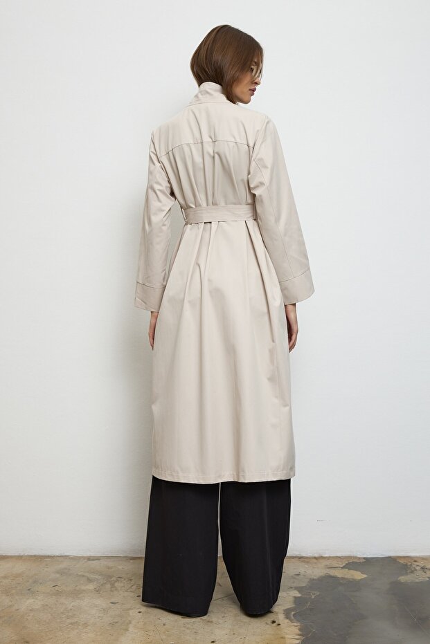 Moon Trençkot Bej - 6