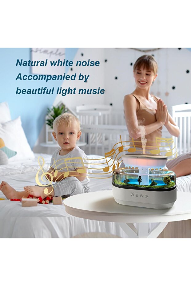 Rain Diffuser 250ML Essential Oil Diffuser (White) - 4