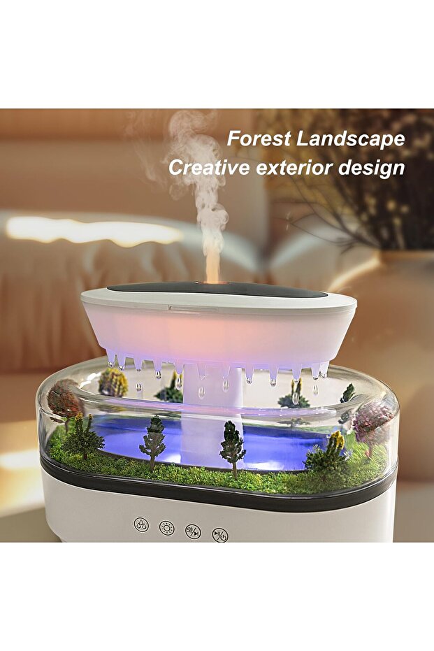 Rain Diffuser 250ML Essential Oil Diffuser (White) - 3