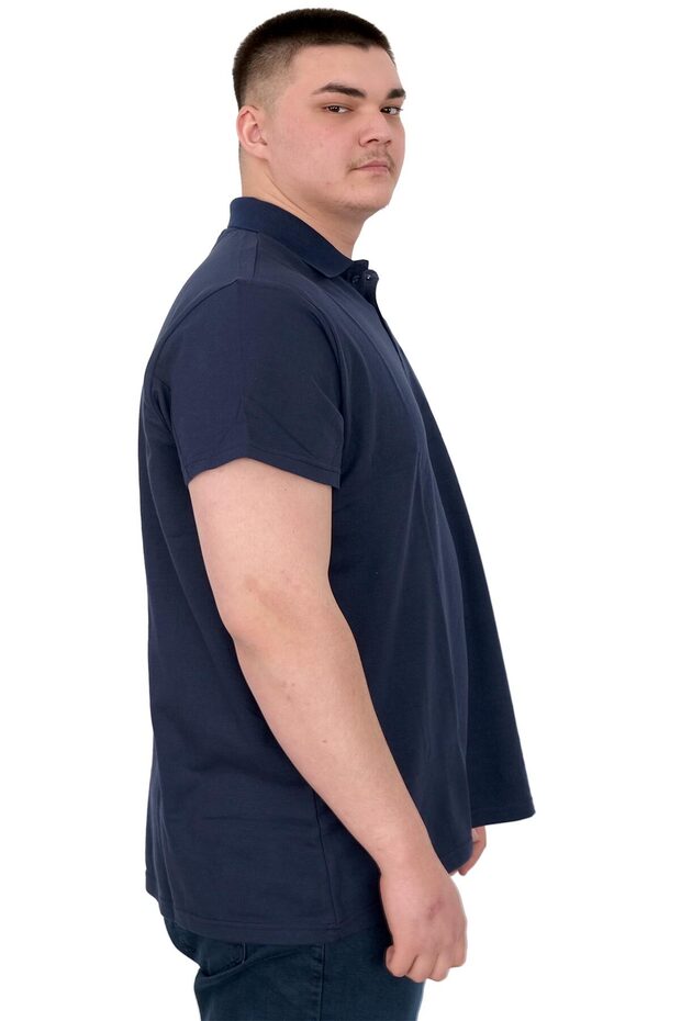 Ανδρικό μπλουζάκι Mode XL Plus Size Polo Sail Boat U25302 Indigo - 2