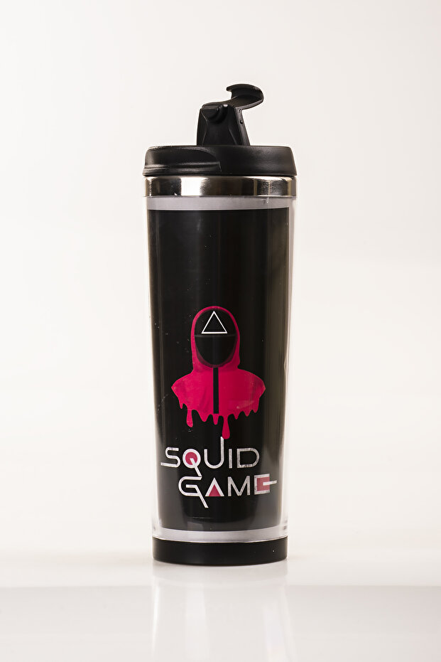 360 ml Steel Thermos Mug – Squid Game Design, Steel Inner Chamber, Hot and Cold Drink Cup