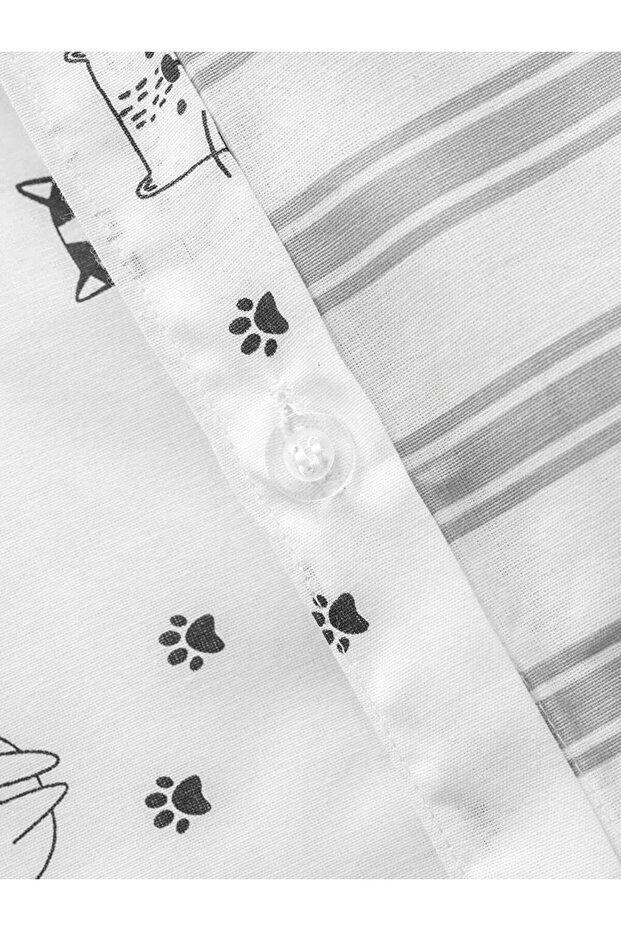 Kedi Baskılı Tek Kişilik Nevresim Seti (W5) - 6