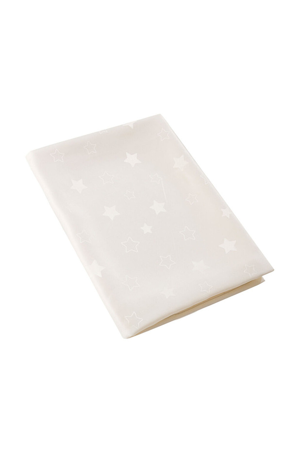 YENİ YILA HAZIRLIK Sarı Yıldız Desenli Masa Örtüsü 150x150 Cm - 4