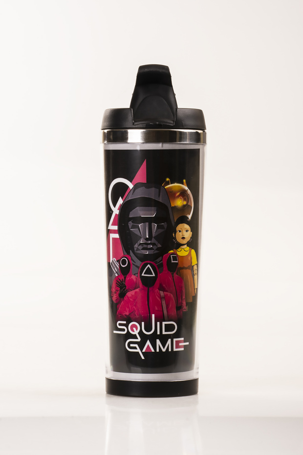 360 ml Steel Thermos Mug – Squid Game Design, Steel Inner Chamber, Hot and Cold Drink Cup