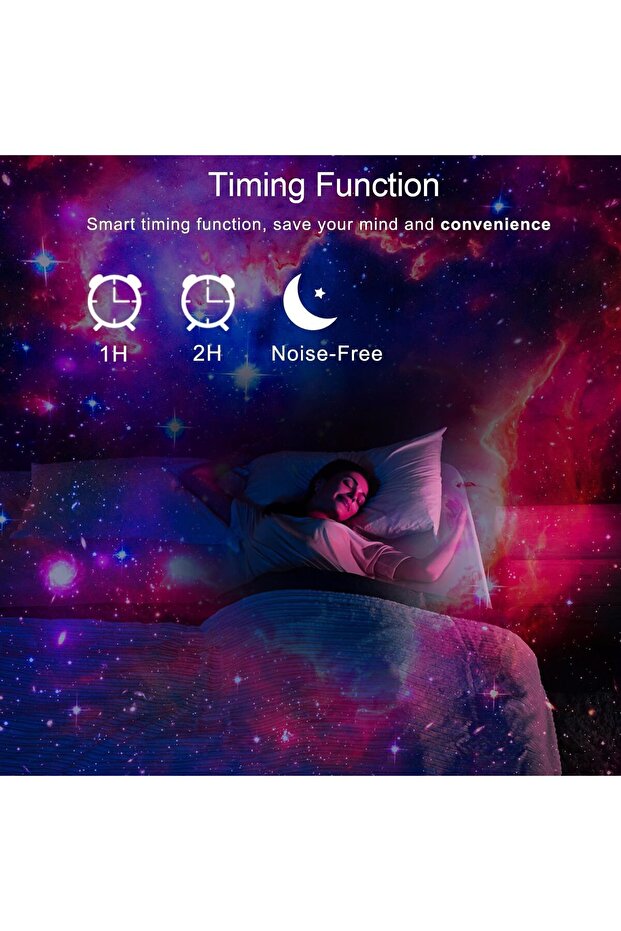 12-in-1 Galaxy Projector – Planetarium Star Projector with 360° Rotation, Solar System & Moon Nig - 3