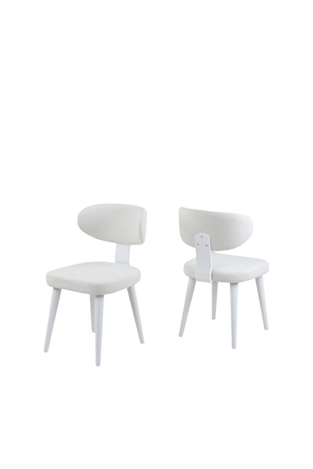 80x120 Mutfak Masa Takımı 1 Masa + 4 Ahşap Sandalye Salon Masası Viktoria Model-Traverten - 3