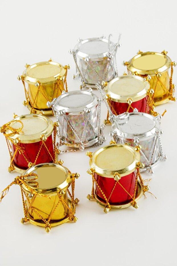 9 Pieces Drum Christmas Tree Ornament