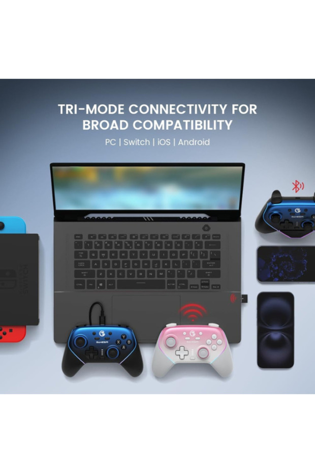 Super Nova - كنترولر لاسلكي لـ PC، Switch، iOS، Android، بمعدل 1000Hz - 2