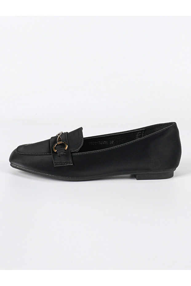 Plain Square Toe Bit Loafers - 5
